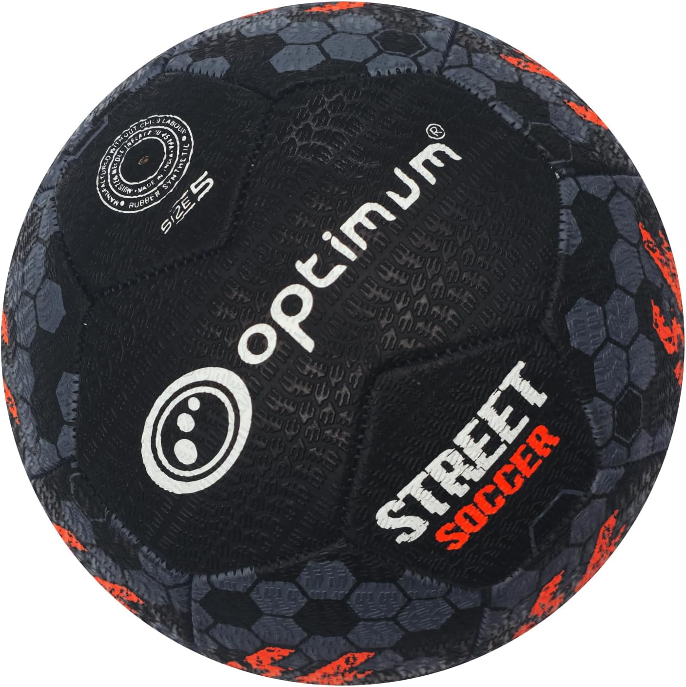 Optimum STREET FOOTBALL - BLACK/ORANGE - SIZE 3 - Optimum