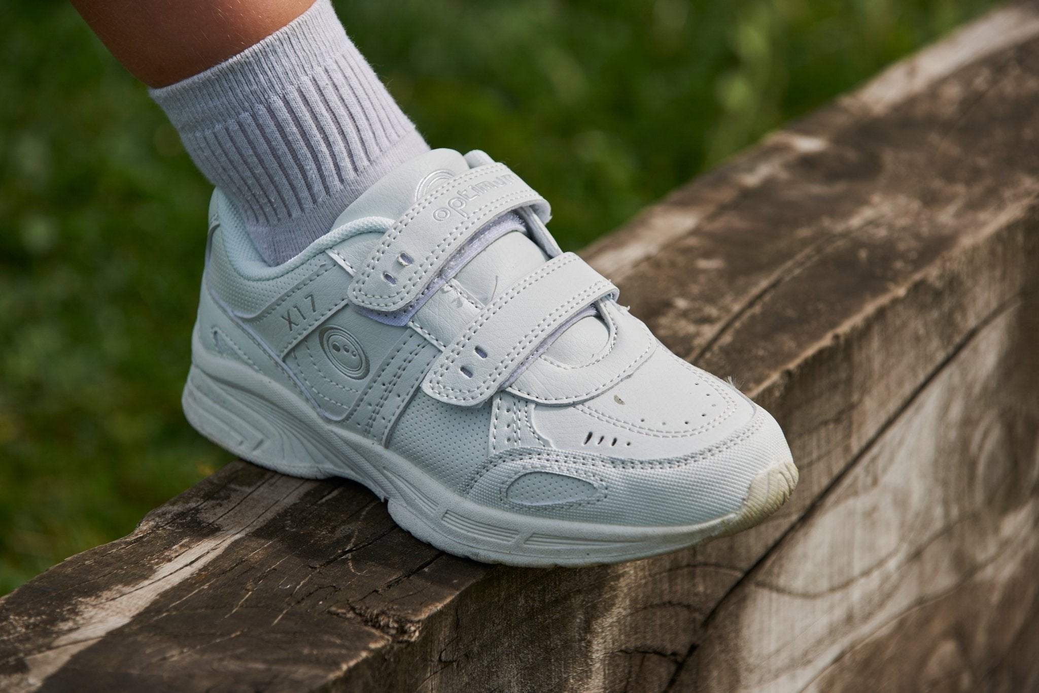 Kids white velcro trainers on sale