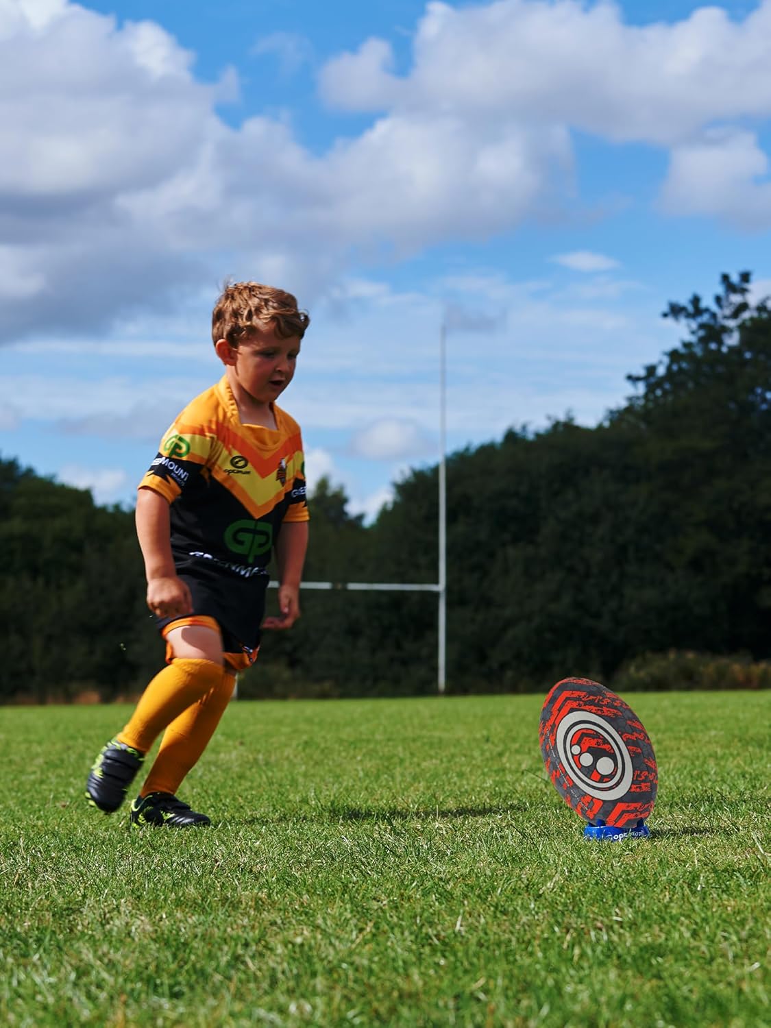 STREET RUGBY BALL - BLACK/ORANGE - MINI - Optimum