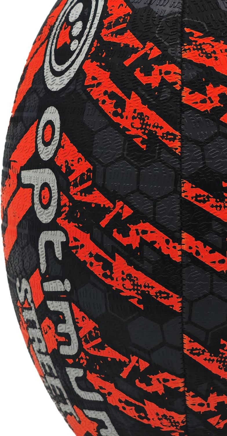 STREET RUGBY BALL - BLACK/ORANGE - MINI - Optimum