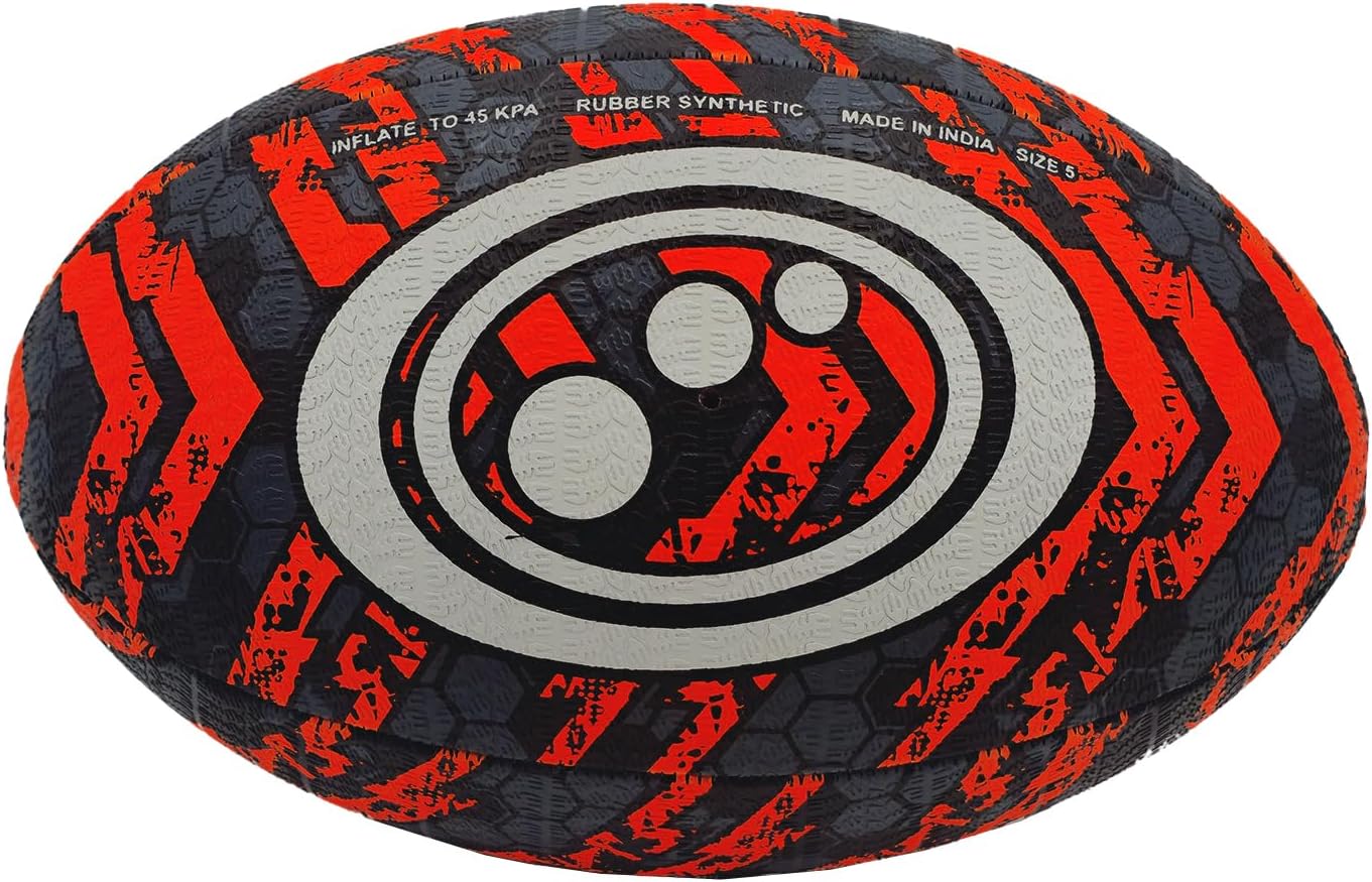 STREET RUGBY BALL - BLACK/ORANGE - MINI - Optimum