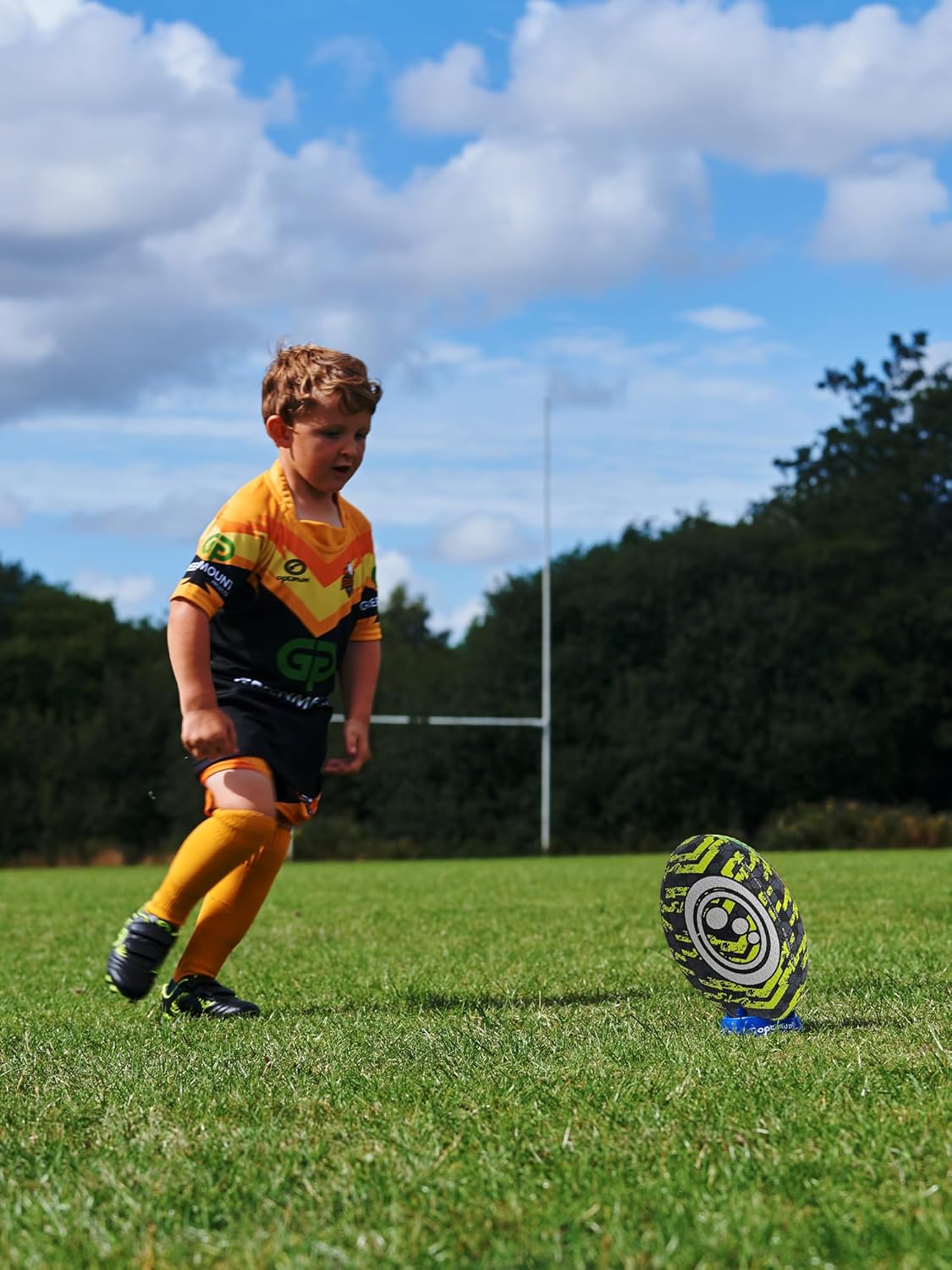 STREET RUGBY BALL - BLACK/YELLOW - MINI - Optimum