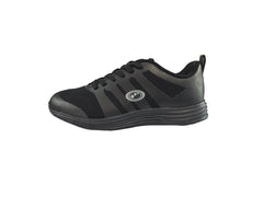 Mesh Top School Trainer Lace Up Black - Optimum