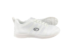 Mesh Top School Trainer Lace Up White - Optimum