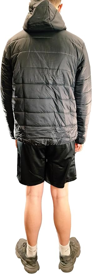 Optimum Quilted Puffer Hooded Jacket BLACK - Optimum