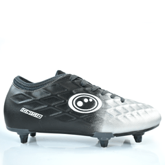 Senior Silver Fade Ignisio 6 Stud Lace Up Football Boot - Optimum